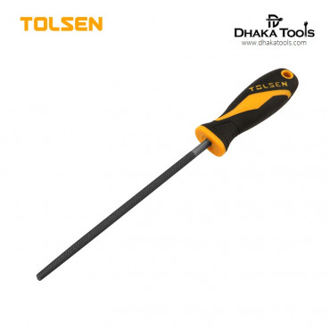 TOLSEN 8" Steel File Round  TPR Handle 32009