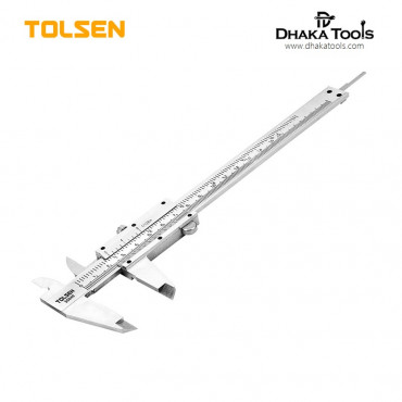 TOLSEN 6" Vernier Caliper (Metric and Inch) 0-150mm Steel Body w/ Hard Case Model: 35049