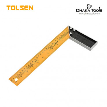 TOLSEN 12" Carpentry Angle Tri Square (300mm) Aluminum Handle Model: 35081