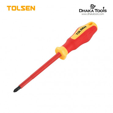 TOLSEN VDE Insulated Star Screwdriver (PZ2 x 100 mm) 1000V, VDE & GS Certified Model: 38011