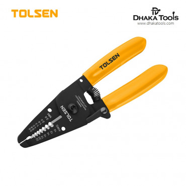 TOLSEN 6" 7in1 Wire Stripper with Grip & Cutter (160mm, 6 inch )  Industrial Model: 38051