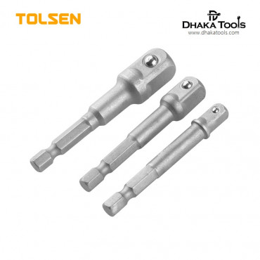 TOLSEN 3Pcs Hex Adaptor Set (1/4", 3/8", 1/2") Model: 77864