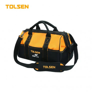 TOLSEN 17" Industrial Tool Bag Rigid Frame With Adjustable Shoulder Strap Model: 80101
