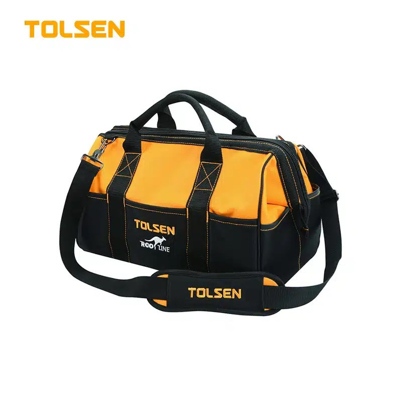 TOLSEN 17" Industrial Tool Bag Rigid Frame With Adjustable Shoulder Strap Model: 80101