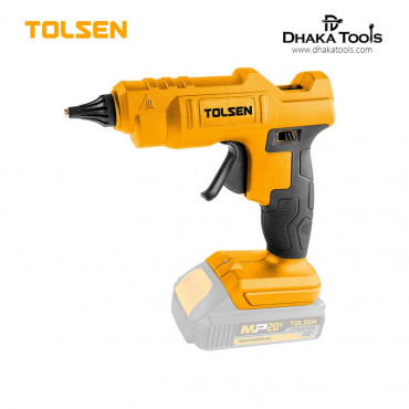 Tolsen 20V Li-ion Cordless Glue Gun with 3Pcs Glue Stick (Not Included Battery and Charger) Model 87316