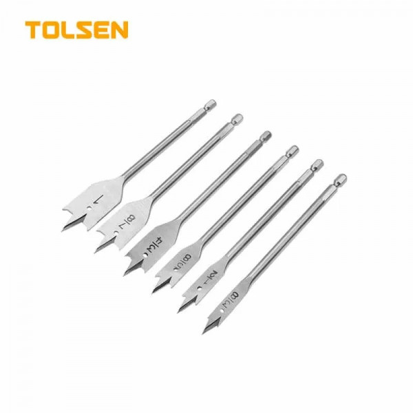 TOLSEN 6pcs Flat Wood Bits Set (3/8"-1") Model: 75656