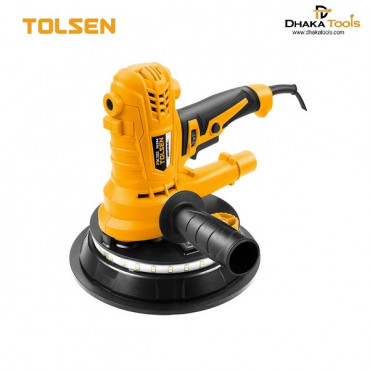 Tolsen Electric Drywall Sander 900W 180mm, Drywall Sander with Vacuum and LED Light 5 Variable Speed w/ 10pcs Accessories, CE Approved Industrial Series Model: 79584