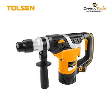 TOLSEN 1500W Rotary Hammer SDS-Plus w/ 5Pcs Drills & Chisel Hard Case, Impact rate: 4300bpm, Impact energy: 5.5J, Industrial FX Series Model: 88531