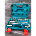 TOTAL 20pcs 1/2" Drive Socket Set | 72-Tooth Ratchet | 50BV30 Cr-V Steel | Model: THT121201