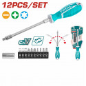 TOTAL 12Pcs Flexible Shaft Screwdriver Set Model: THT250FL1206