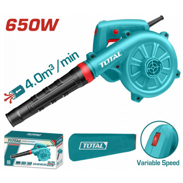 TOTAL 650W Aspirator Blower TB6036 – Variable Speed Blower/Vacuum with Dust Bag