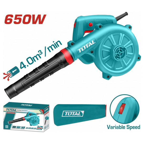 TOTAL 650W Aspirator Blower TB6036 – Variable Speed Blower/Vacuum with Dust Bag