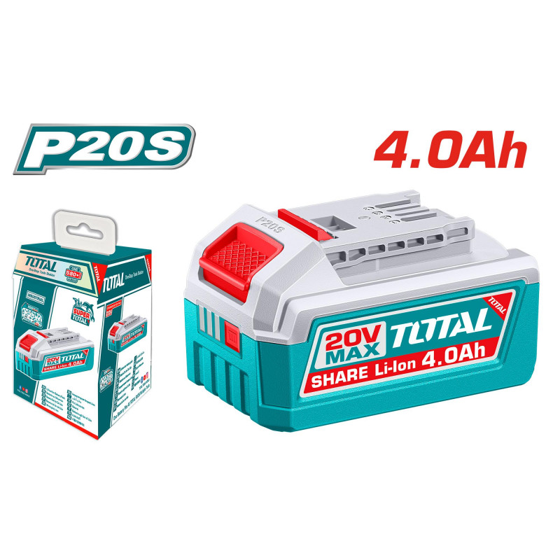 TOTAL TFBLI2002 Lithium-Ion Battery Pack – 20V, 4.0Ah for All TOTAL Cordless Tools