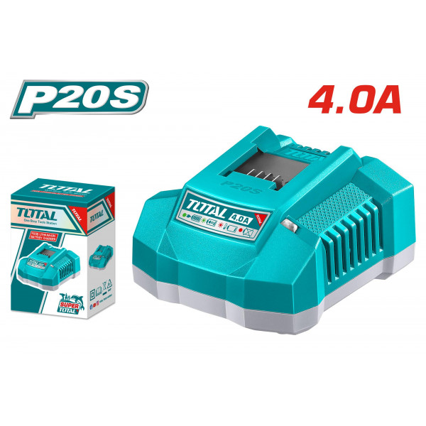TOTAL TFCLI20411 P20S Fast Intelligent Battery Charger – 20V for TOTAL 4.0Ah Batteries