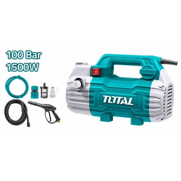 TOTAL TGT11236 High Pressure Washer, 1500W, 100 Bar, Car Washer, Copper wire induction motor; Model: TGT11236 