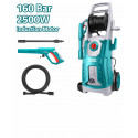 TOTAL TGT11246 High Pressure Washer – 160Bar (2320 PSI), 2500W, Copper wire induction motor powerful car washer