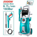 TOTAL TGT11246 High Pressure Washer – 160Bar (2320 PSI), 2500W, Copper wire induction motor powerful car washer
