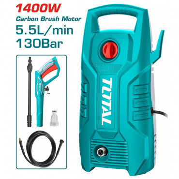 TOTAL 1400w, 130 Bar High Pressure Washer, car washer TGT11316