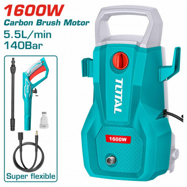 TOTAL TGT11336 High Pressure Washer, 1600W, 140Bar, 5.5L/min, Car Washer