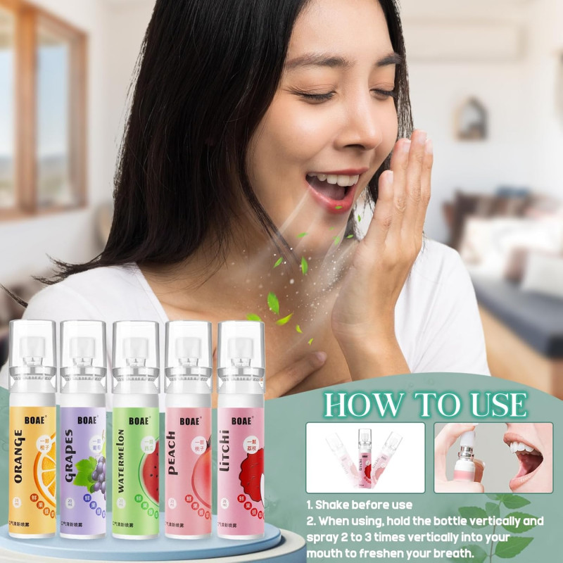 Bad Breath Oral Spray | Fruity Breath Freshener | Instant Mouth Fresh