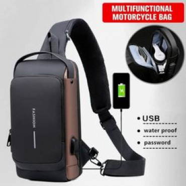 Usb bag with moneybag free ( Brown shape black body )