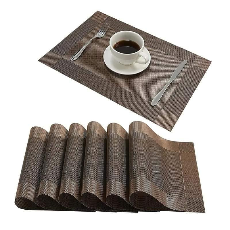 Dining Table mat ( কফি কালার ৬ পিচের সেট )