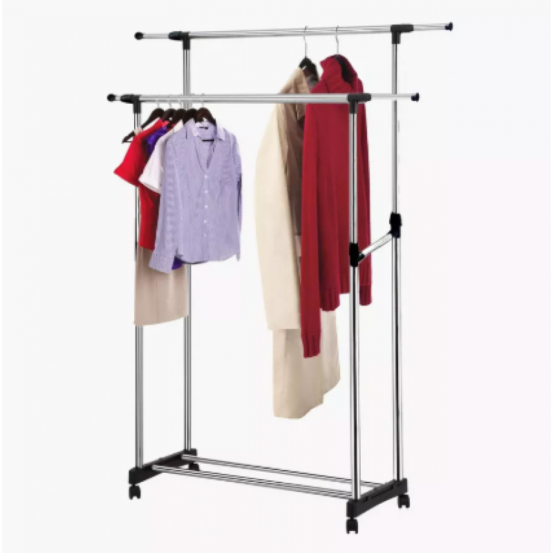 Double Pole Clothing Rack