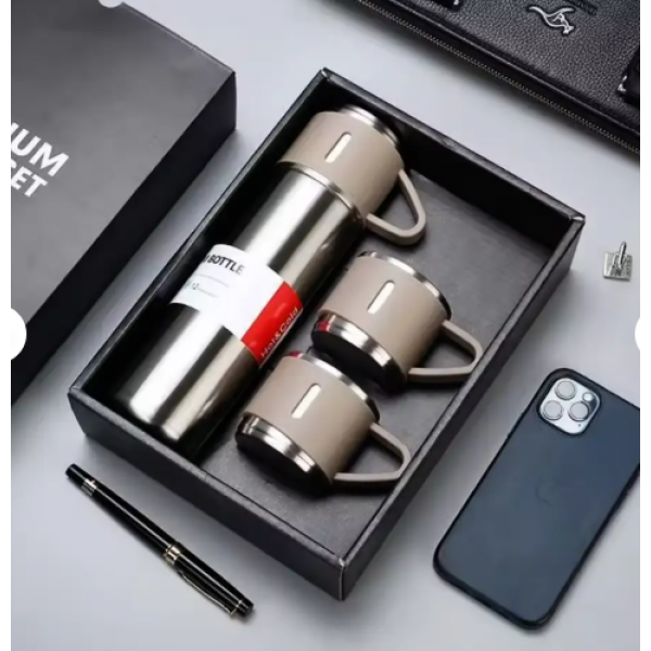 Vacuum Flask Set (Silver)