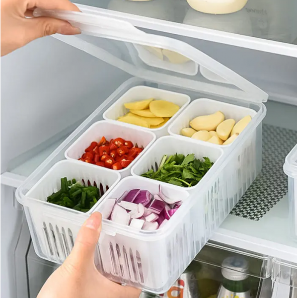 6 Grid Refrigerator Storage Box