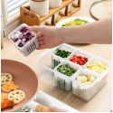 6 Grid Refrigerator Storage Box