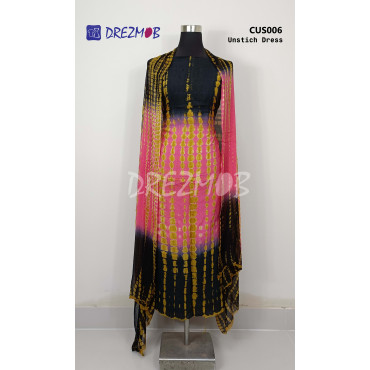 Unstitched Silk 2 Pcs CUS006 (Tie-Dye)
