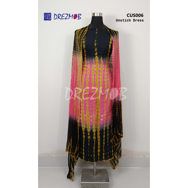 Unstitched Silk 2 Pcs CUS006 (Tie-Dye)