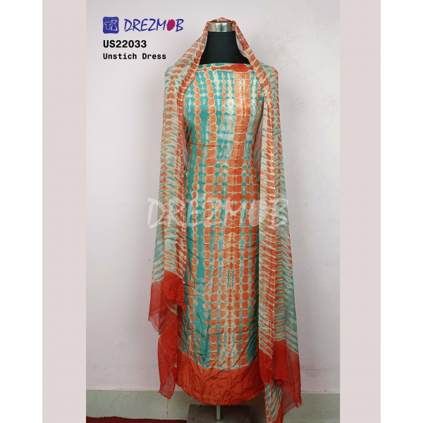 Unstitched Silk 2 Pcs US22033 (Tie-Dye) 