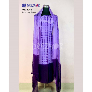 Unstitched Silk 2 Pcs US22046 (Tie-Dye)