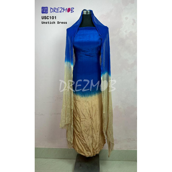 Unstitched Silk 2 Pcs USC101 (Tie-Dye) 