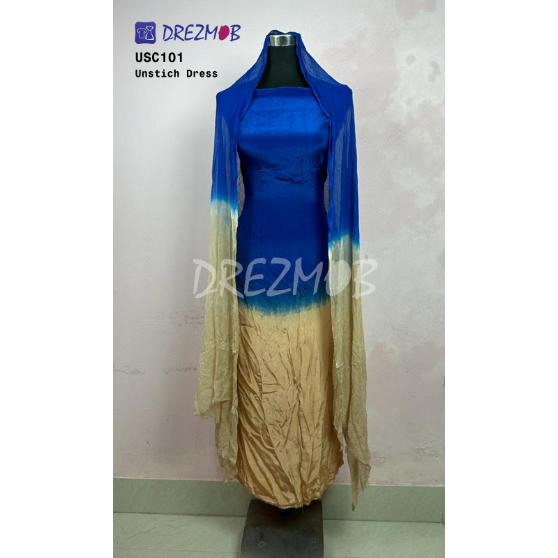 Unstitched Silk 2 Pcs USC101 (Tie-Dye) 