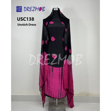 Unstitched Silk 2 Pcs USC138 (Tie-Dye)