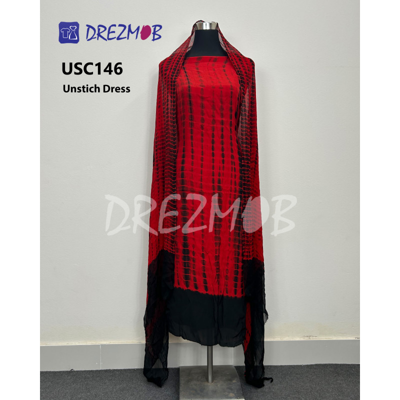 Unstitched Silk 2 Pcs USC146 (Tie-Dye)