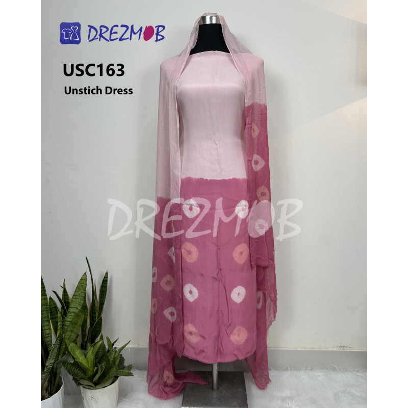 Unstitched Silk 2 Pcs USC163 (Tie-Dye) 