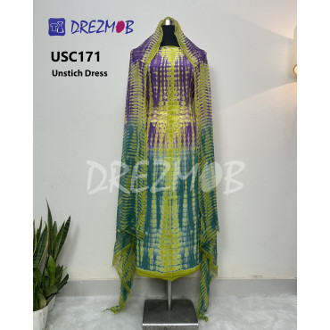 Unstitched Silk 2 Pc...