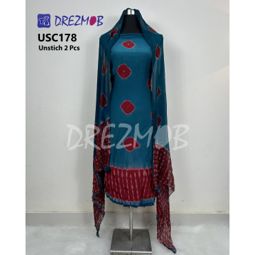 Unstitched Silk 2 Pc...