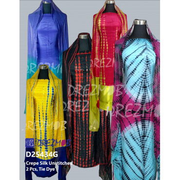 Unstitched Silk 2 Pcs US2PG (Tie-Dye) 