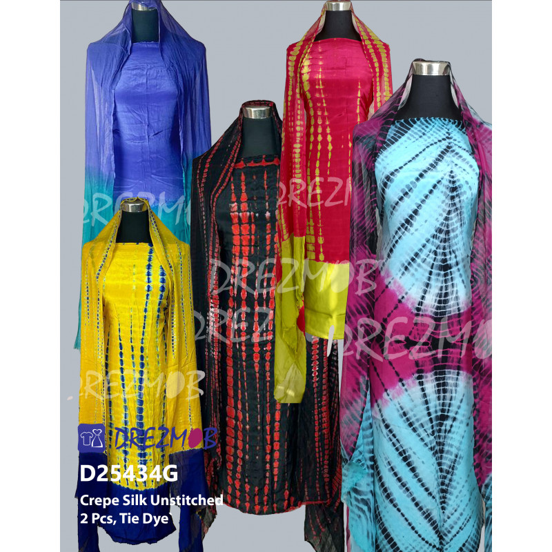 Unstitched Silk 2 Pcs US2PG (Tie-Dye) 