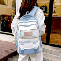 Academy Style Waterproof School Book Bag (Blue)