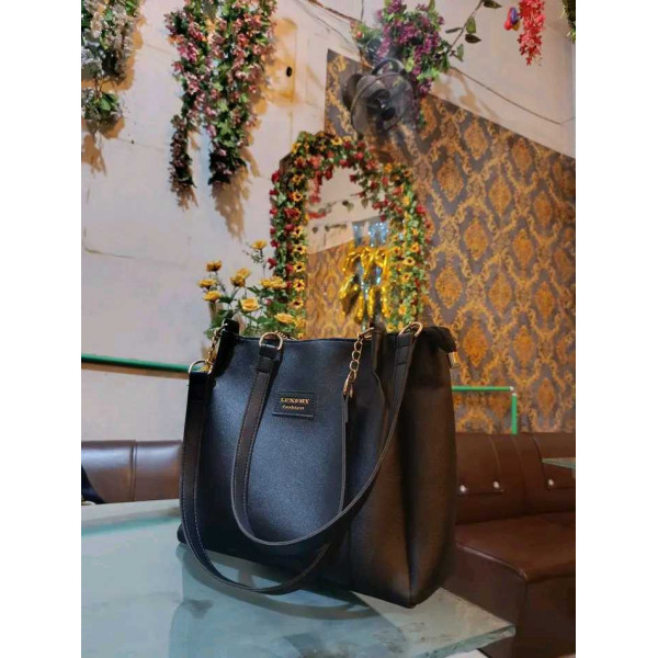 Signature Classic shoulder women's tote bags ( Black) 