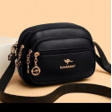 Kangaroo stylish 5 gippper Bag (Black)
