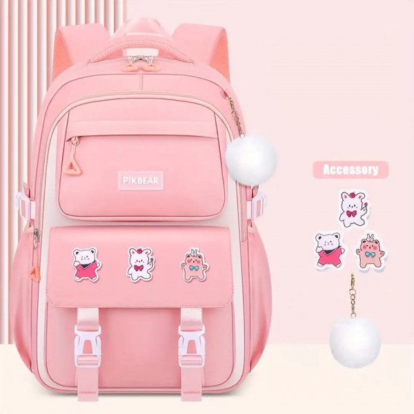 Academy Style School & Travel Backpack (Pink)