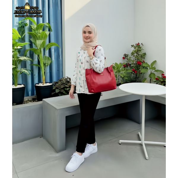Signature Classic shoulder women's tote bags ( Meroon) 