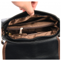 Genuine Soft Leather Handbag (Navy blue  )