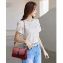 Genuine Soft Leather Handbag-( Meroon)